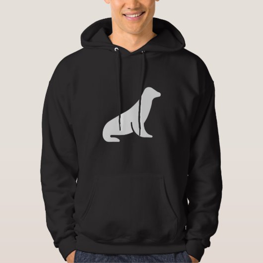 Minimalist sea lion hoodie (Voorkant)