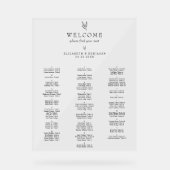 Minimalist Seating Chart Wedding Alphabetical (Recto)