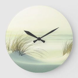 Minimalist Serene White Sand Dunes Beach Grote Klok