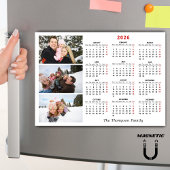Minimalist Simple 2026 Calendar One Photo Magnet