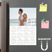 Minimalist Simple 2026 Calendar Photo Magnet