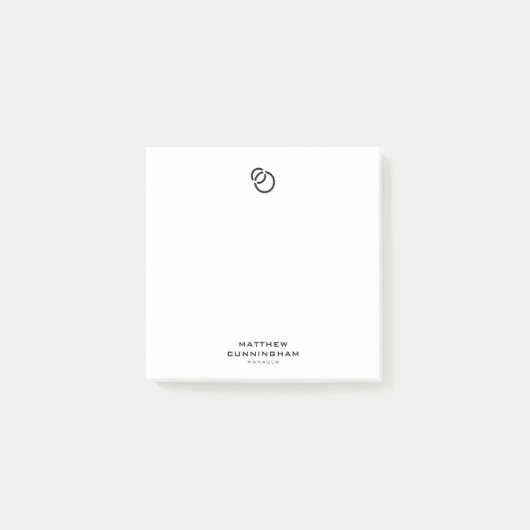 Minimalist Simple Elegant Modern Logo Post-it® Notes (Voorkant)