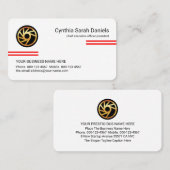 Minimalist Simple Red Lines CEO Founder Visitekaartje (Voorkant / Achterkant)