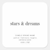 Minimalist Simple Soy Candle Black White Label (Voorkant)