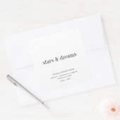 Minimalist Simple Soy Candle Black White Label (Envelop)