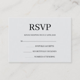 Minimalist Simple Wedding RSVP Enclosure Card Informatiekaartje