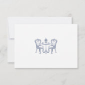 Minimalist Sketch Wedding Dinner Night Place Card (Achterkant)
