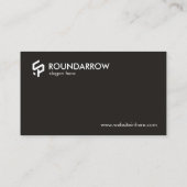 Minimalist Sleek Professional Modern Black White  Visitekaartje (Achterkant)