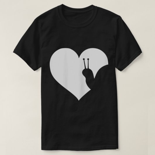 Minimalist Snail Heart Design T-shirt (Design voorkant)