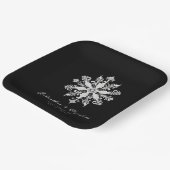 Minimalist Snowflake Wedding | Black Papieren Bordje (Gebogen)