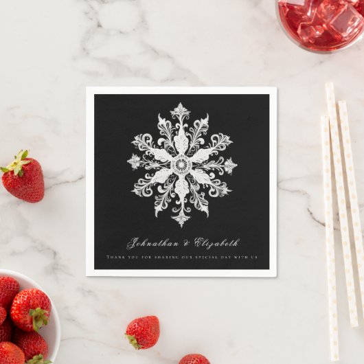 Minimalist Snowflake Wedding | Black Servet (Insitu)