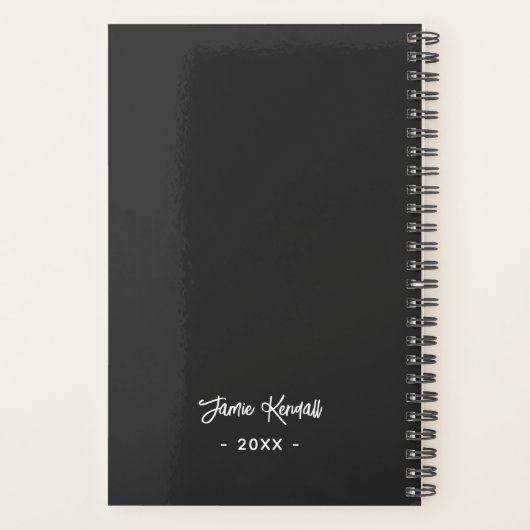 Minimalist Soft Black Personalized Script Photo (Dos)