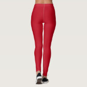 Minimalist Solid Red Leggings (Achterkant)