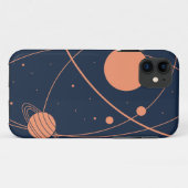 Minimalist Space Orbit iPhone 11 Case (Achterkant (horizontaal))