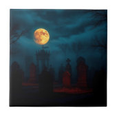 Minimalist Spider Web Halloween Ceramic Tile Tegeltje (Voorkant)