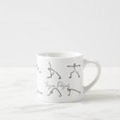 Minimalist Stick Figure Yoga Poses Espresso Kop (Rechts)