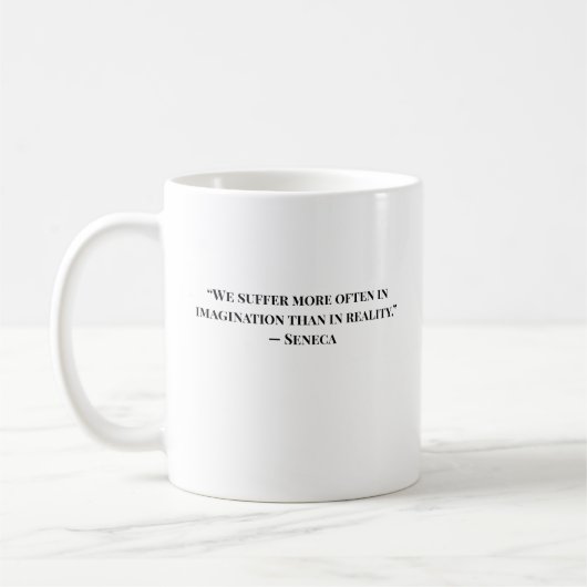 Minimalist Stoic Quote Seneca Mug (Gauche)