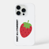 Minimalist Strawberry Pattern iPhone Case Hoesje (Achterkant)