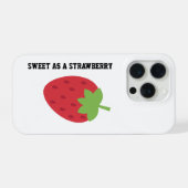 Minimalist Strawberry Pattern iPhone Case iPhone Hoesje (Achterkant horizontaal)