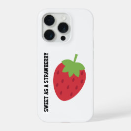 Minimalist Strawberry Pattern iPhone Case iPhone 15 Pro Hoesje