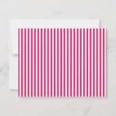 Minimalist Striped Ruby Bow Cute Nursery Note Card Notitiekaartje (Achterkant)