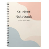 Minimalist Student Notebook Pastel Journal  Notitieboek (Voorkant)