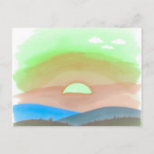 Minimalist Sunset Postcard  Briefkaart (Voorkant)