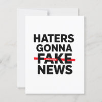 Minimalist T-Shirt Design with "Haters Gonna Fake