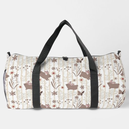 Minimalist Taupe and Brown Bunny Plunjezak (Achterkant)