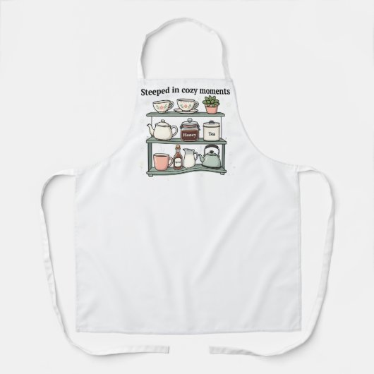 Minimalist Tea Station Art Print Schort (Voorkant)