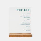 Minimalist Teal Menu Sign (Recto)