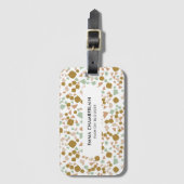 Minimalist Terrazzo Print Modern Custom   Bagagelabel (Voorkant (verticaal))