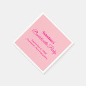 Minimalist Text-Based Pink Bachelorette Party Servet (Hoek)