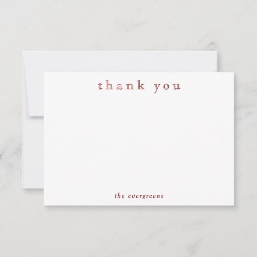 Minimalist Thank You Couples or Family Stationery Notitiekaartje (Voorkant)