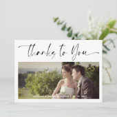 Minimalist Thanks to You Custom Photo Wedding (Staand voorkant)
