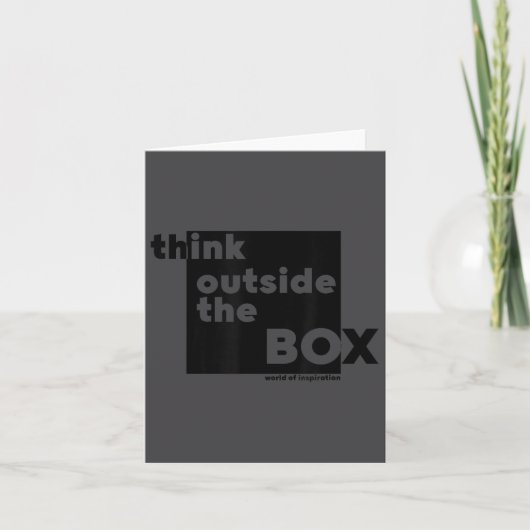 Minimalist Think Outside The Box  Kaart (Voorkant)