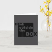 Minimalist Think Outside The Box  Kaart (Gele Bloem)