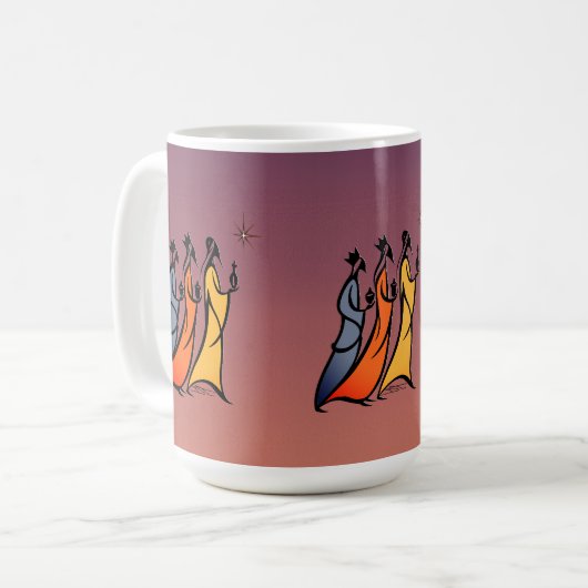 Minimalist Three Wise Men Koffiemok (Voorkant links)