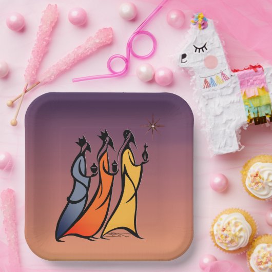 Minimalist Three Wise Men Papieren Bordje (Feest)
