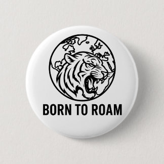 Minimalist Tiger Outline Hoodie Ronde Button 5,7 Cm