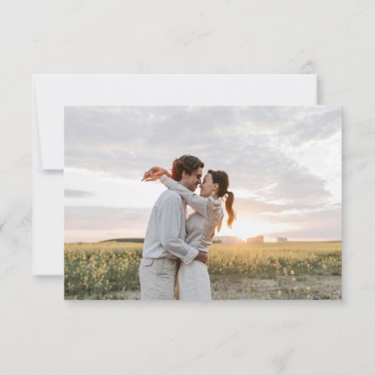 Minimalist Traditional QR Code Photo RSVP (Achterkant)