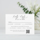 Minimalist Traditional QR Code RSVP White (Staand voorkant)