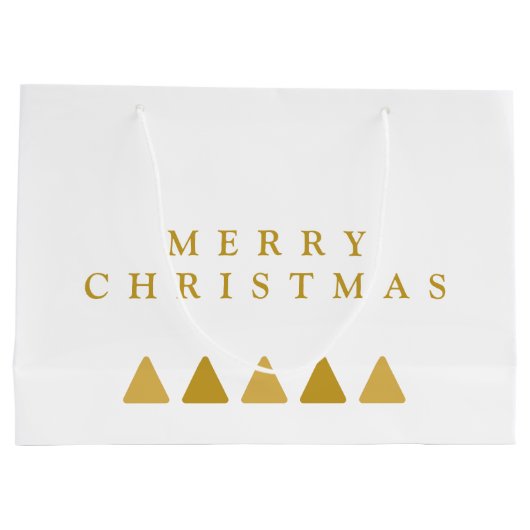 Minimalist Trees Merry Christmas Sjabloon Groot Cadeauzakje (Achterkant)