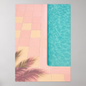Minimalist Turquoise Pool Poster (Devant)