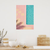 Minimalist Turquoise Pool Poster (Cuisine)