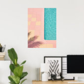 Minimalist Turquoise Pool Poster (Bureau à domicile)