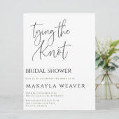 Minimalist Tying the Knot Bridal Shower Invitation (Debout devant)