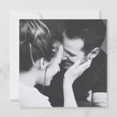 Minimalist Typewriter Retro Blue Wedding Photo Save The Date (Achterkant)