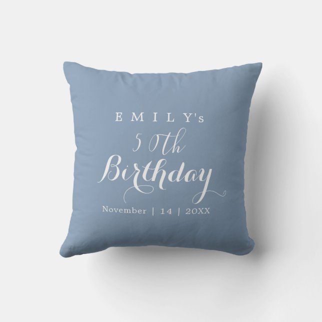 Minimalist Typography Birthday Party Design  Kussen (Achterkant)