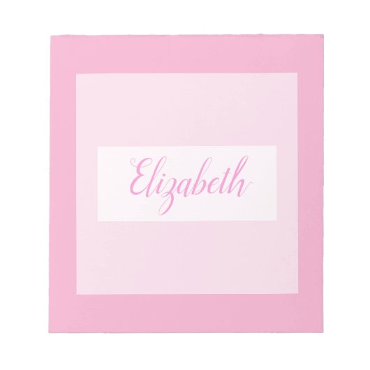 Minimalist typography monogram name  notitieblok (Voorkant)